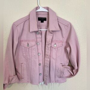 Lucky Brand Pink Denim Crop Jacket